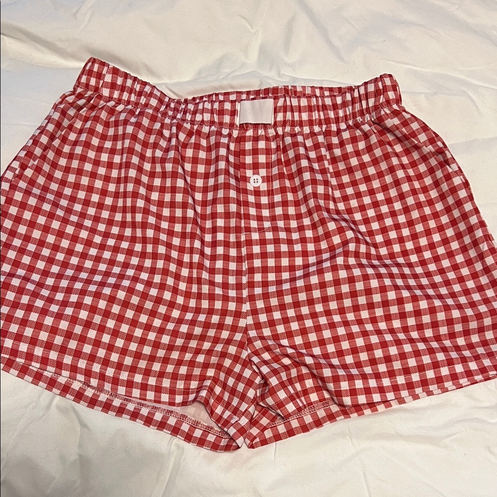 Red Gingham Women's Shorts